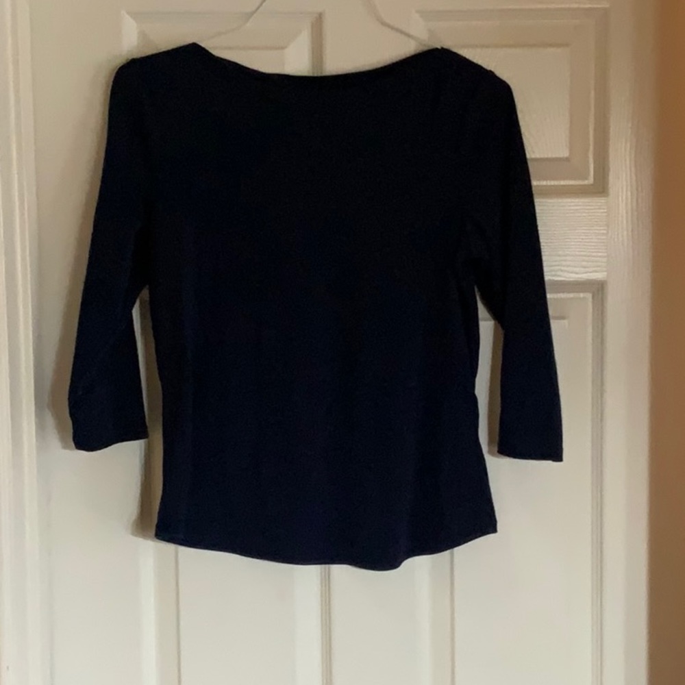 Navy blue scoop neck T-shirt